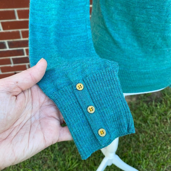 Green Wool Sweater St Patrick’s Day ADRIENNE VITTADINI GREEN WOOL BLEND SWEATERD - Picture 5 of 14